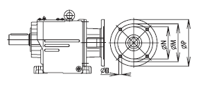 Входной фланец с межцентровым диаметром осей отверстий 130 мм